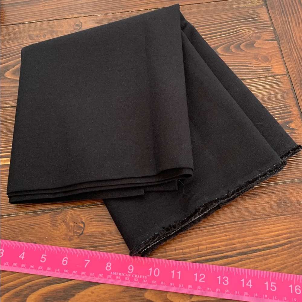 Linen cotton black fabric 1 yard and 30”